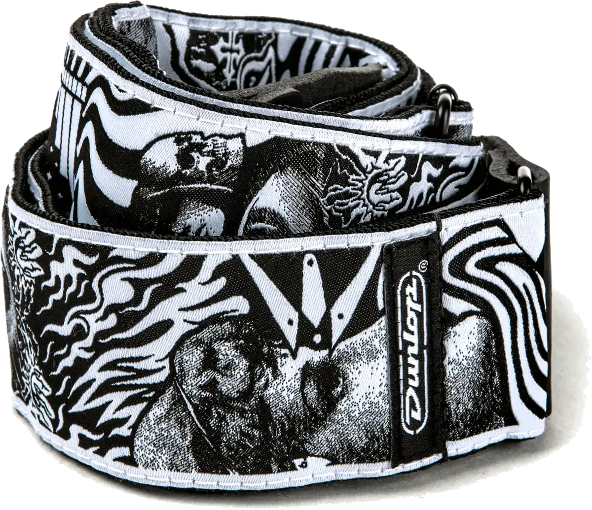 Dunlop Jacquard ILOVEDUST Skulls - Black/White